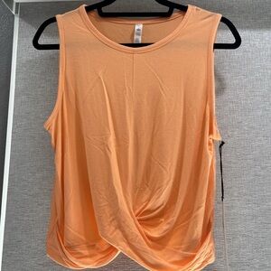 ALO Yoga Peach Twist Front Muscle Tee